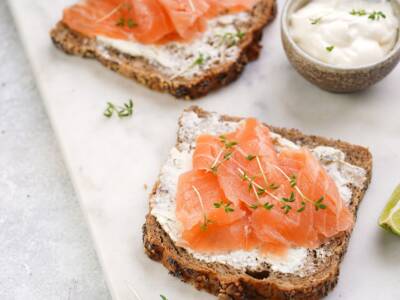 Bruschetta con salmone