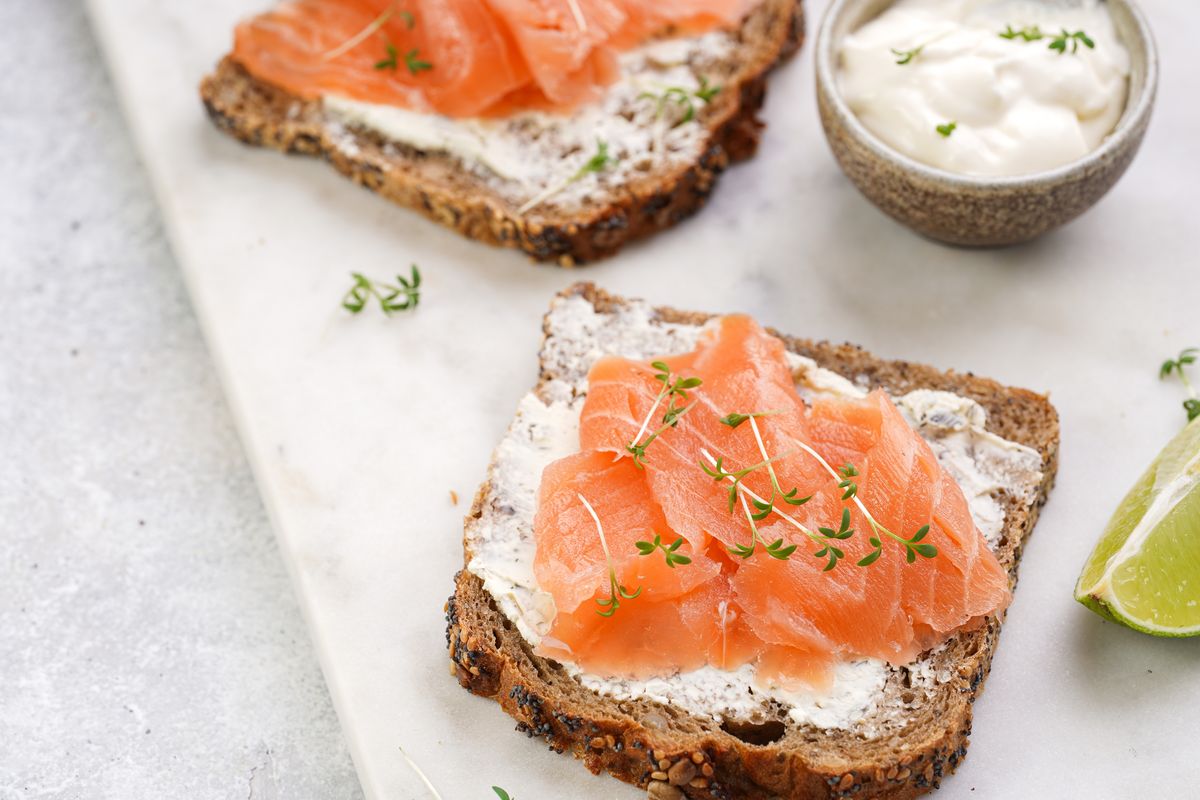 Salmon bruschetta