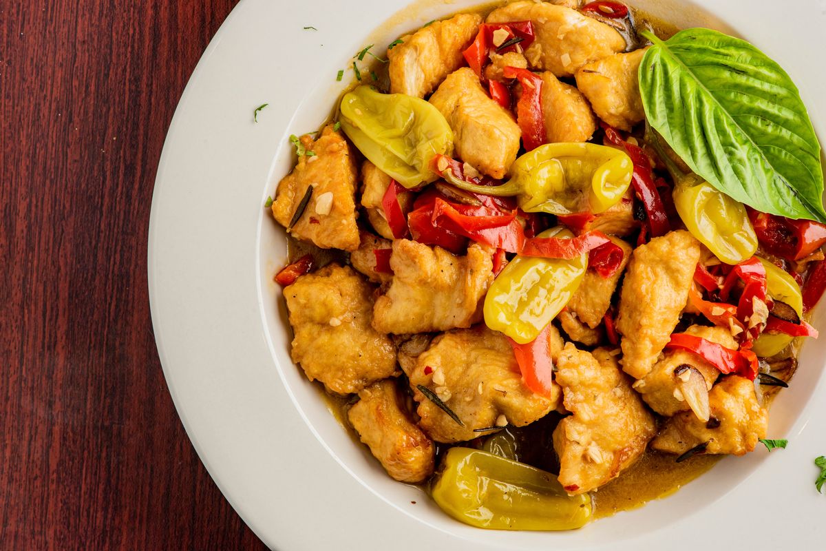 Chicken breast with peppers