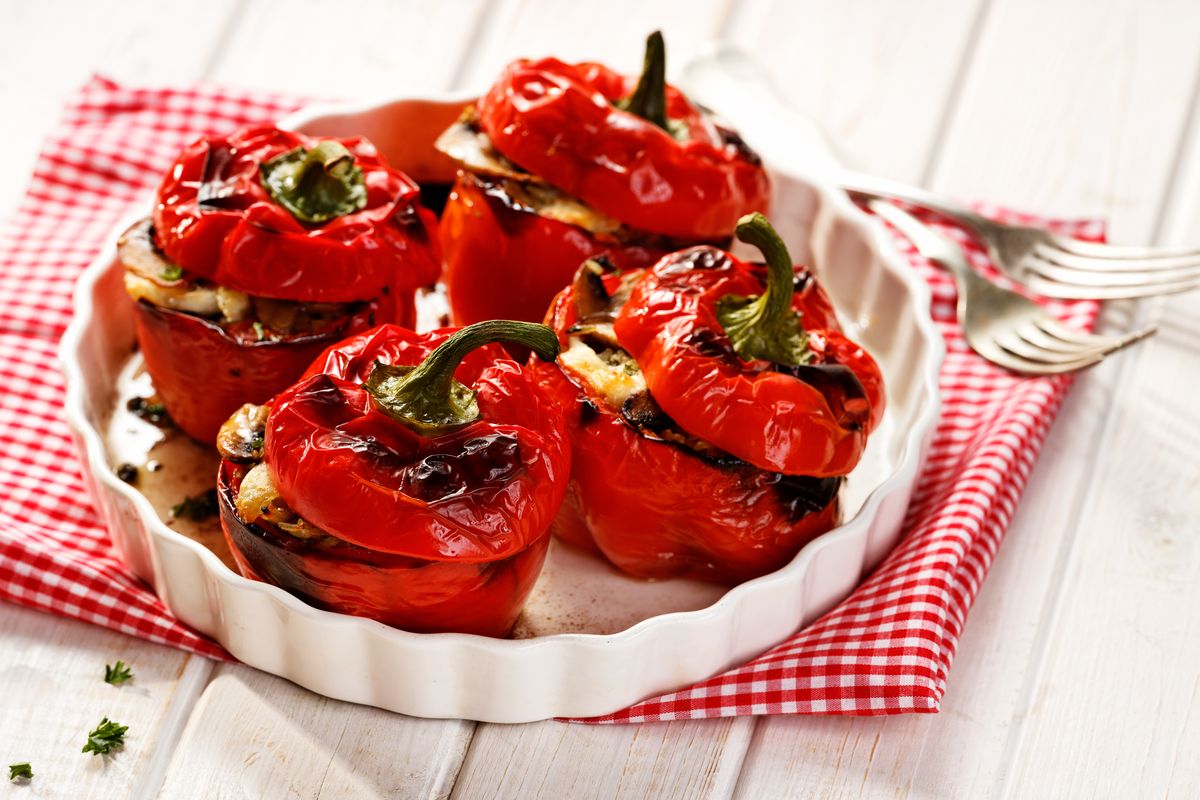 Sicilian stuffed peppers