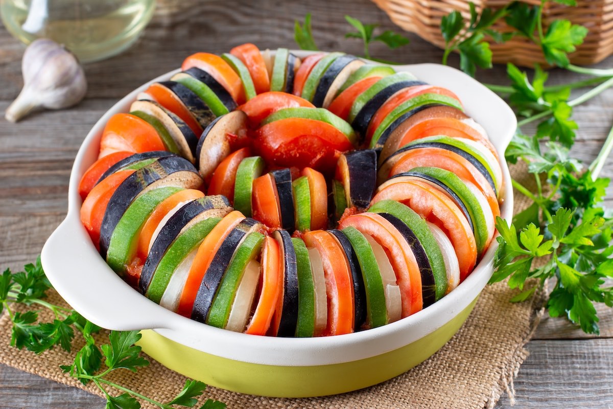 Preparazione Ratatouille al forno