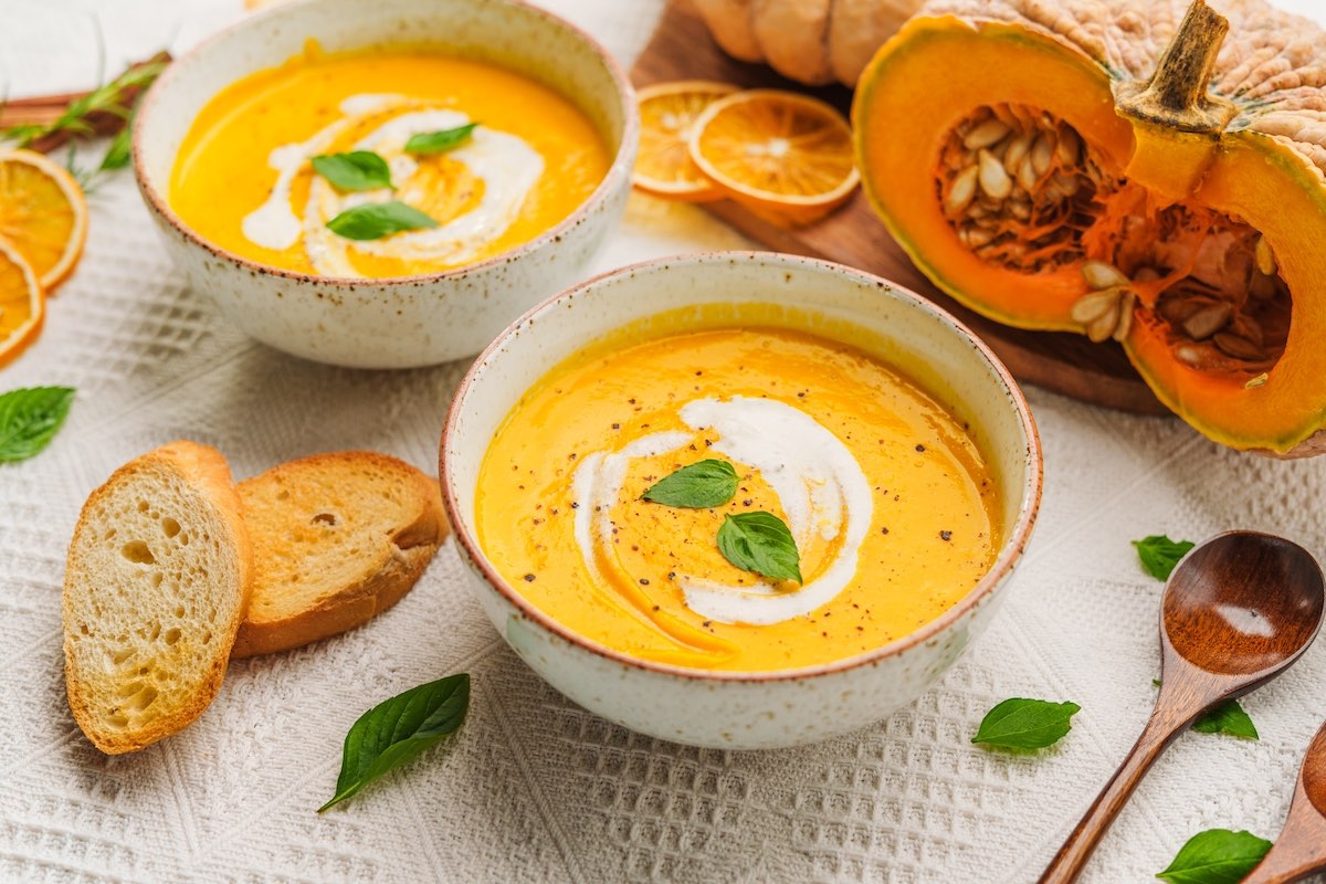 Pumpkin cream soup with the Thermomix