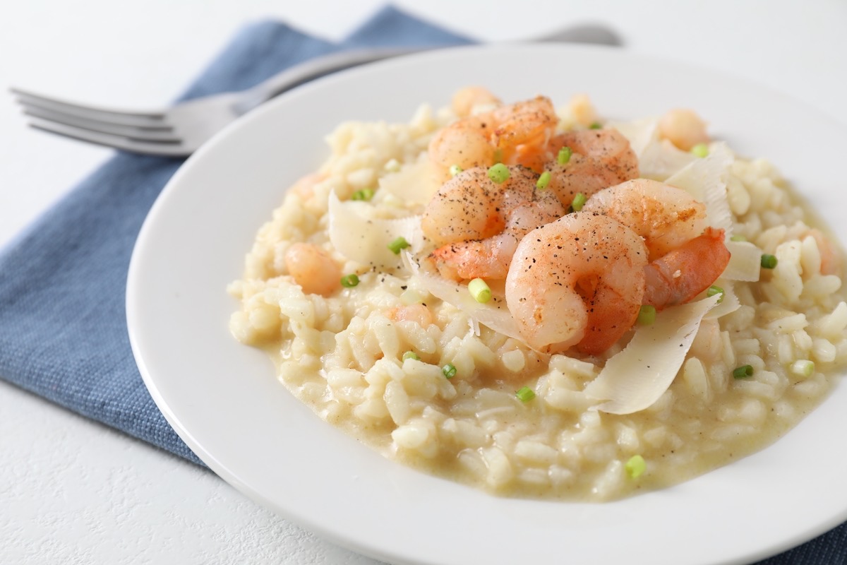 Shrimp and lemon risotto