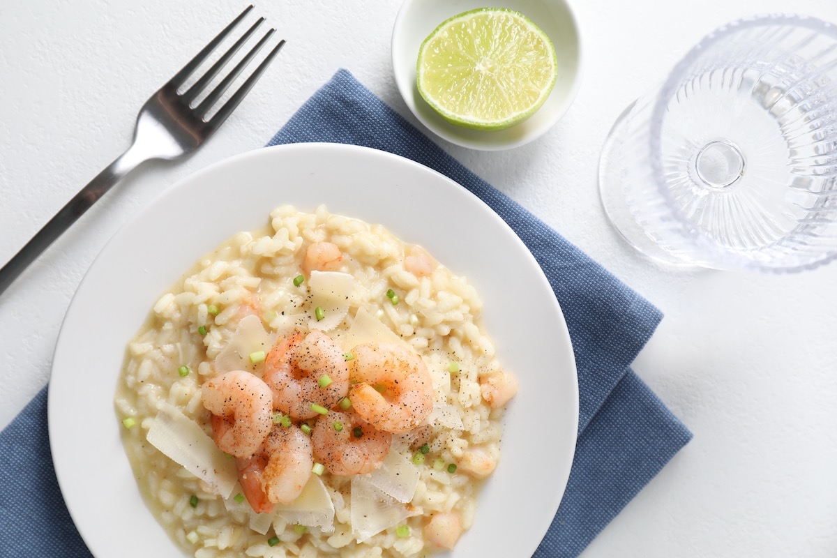 Shrimp and lemon risotto