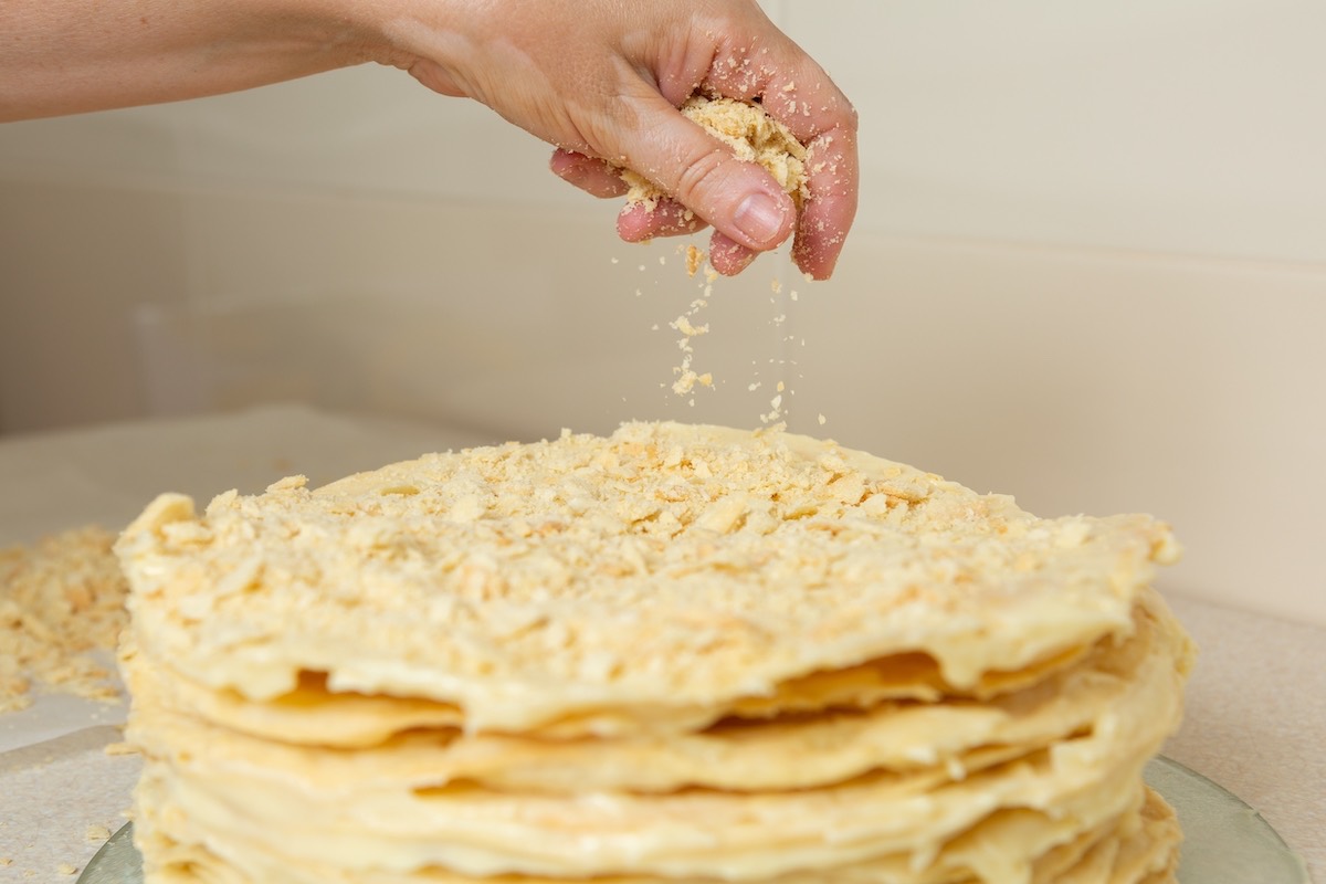 Preparation of Napoleon cake