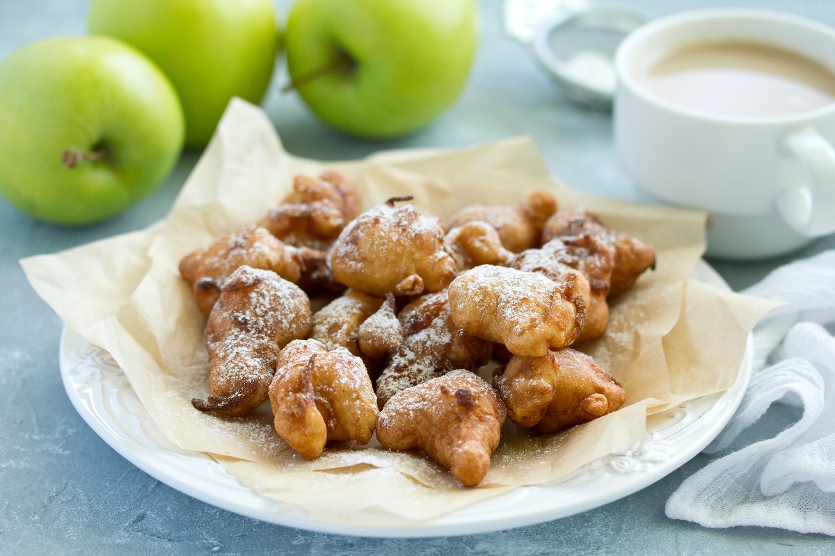 Chopped apple fritters