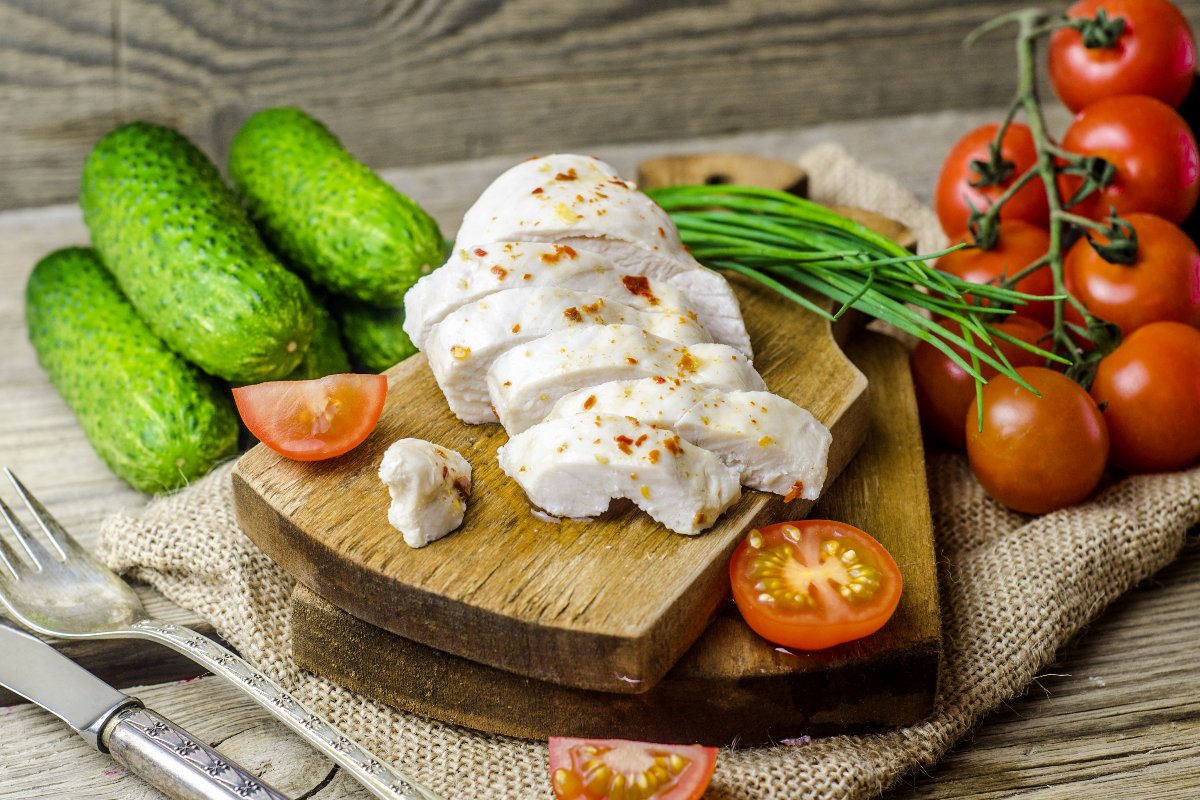 Steamed chicken breast