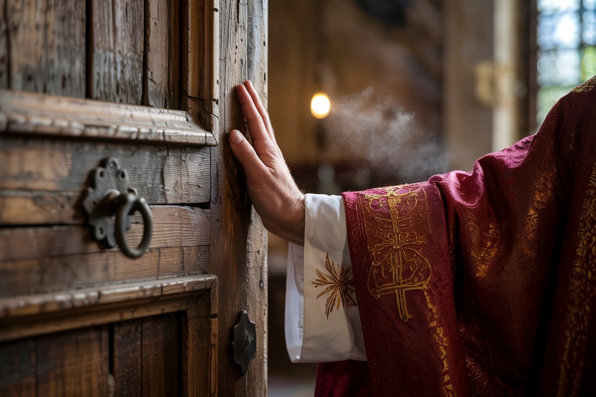 Il conclave sta per iniziare: un cardinale chiude le porte della Cappella Sistina