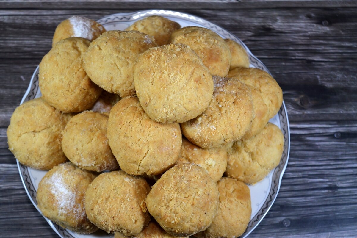Vista dall'alto biscotti di frolla